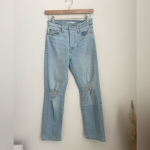 Levi’s Wedgie Straight Light Wash Denim Jeans - Size 26